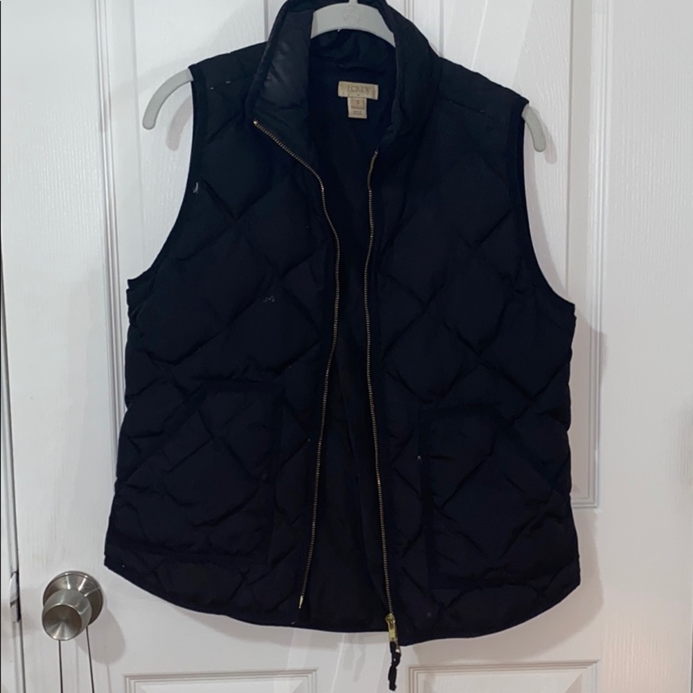 Jcrew Black Puffer Vest
